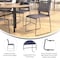 Flash Furniture 881 lb. Capacity Gray Sled Base Stack Chair RUT-2-GY-BK-GG - alternate 6